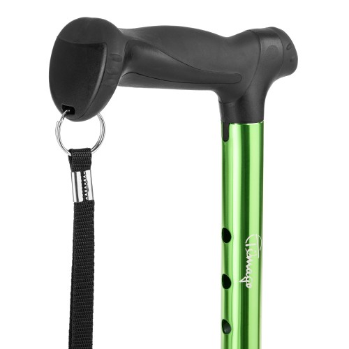 Deluxe Folding Foldable Walking Cane Green - Image 2